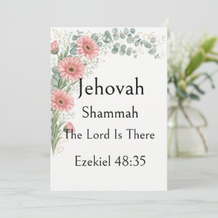 Invitación Jehová Shammah, Margarita de Gerbera, Nombre de Di