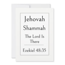 Jehová Shammah, Nombre de Dios, Biblia alentadora