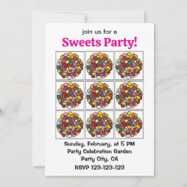 Invitación Jelly Bean Colorful Jelly Bean