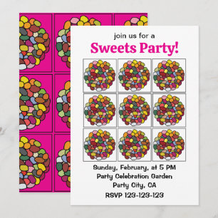 Invitación Jelly Bean Colorido Jelly Bean