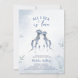 Invitación Jellyfish Elegante Ocean Bridal Shower