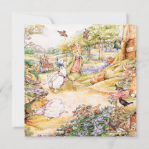 Jemima Puddle Duck dando un paseo con el señor Fox