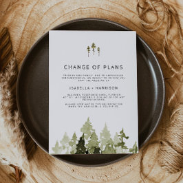 Invitación JENNA Cambio de planes de boda en acuarela rústica