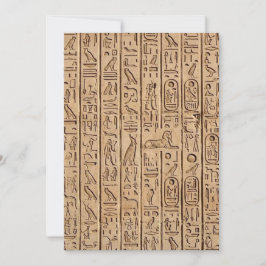 Invitación Jeroglíficos del antiguo Egipto 