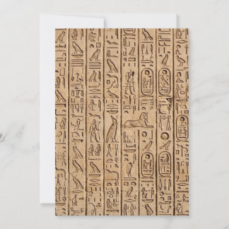 Invitación Jeroglíficos del antiguo Egipto 