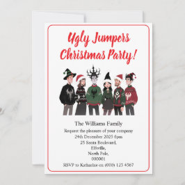 Invitación Jersey Feo de Fiesta de Navidad