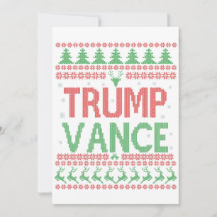 Invitación Jersey Feo de Navidad de Trump Vance Republicano X