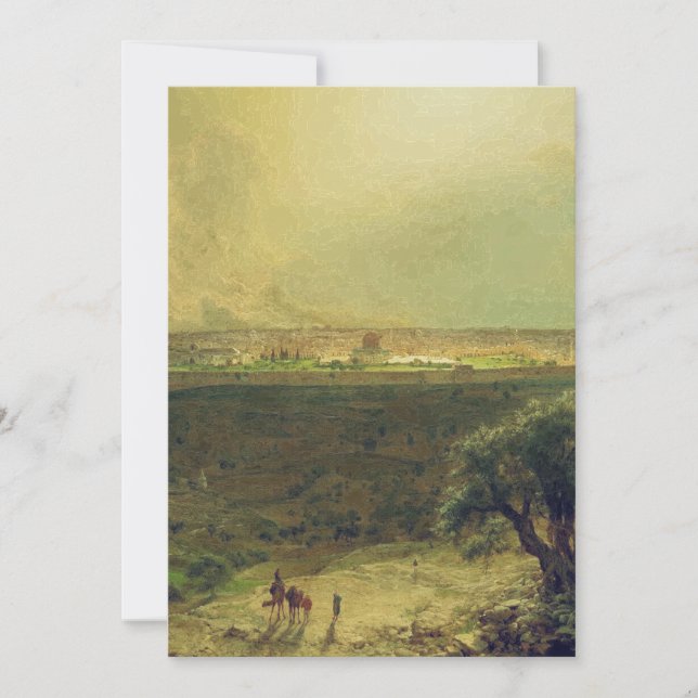 Invitación Jerusalén desde el Monte de los Olivos (Anverso)