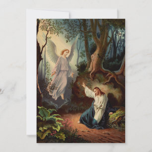 Invitación Jesucristo con ángel 