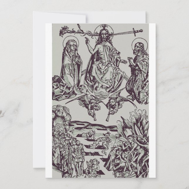 Invitación Jesucristo es el juez del universo (Anverso)