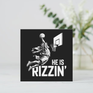 Invitación Jesús Baloncesto Él Es Divertido Rizzin Cristiano 
