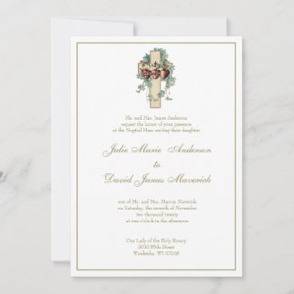 Invitación Jesús Católico María José Boda Floral