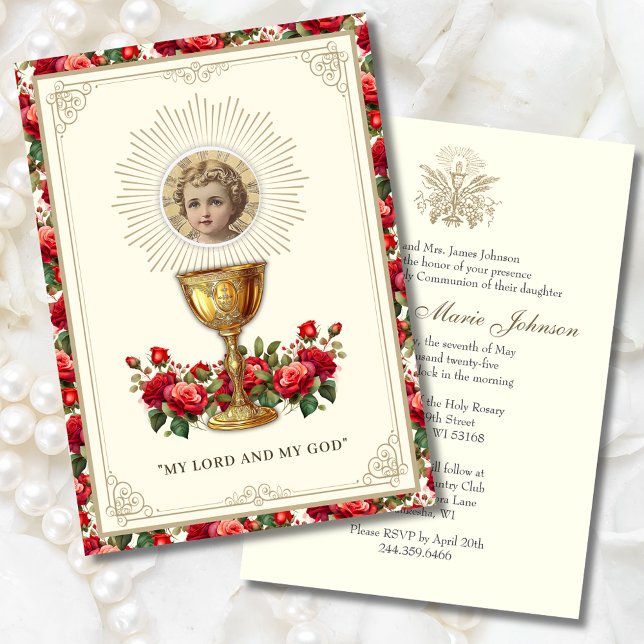 Invitación Jesús, el primer anfitrión del cáliz floral de la  (Subido por el creador)