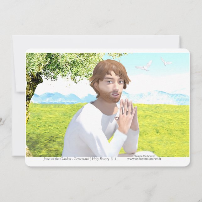 Invitación Jesús en el Jardín (Getsemaní) (Anverso)