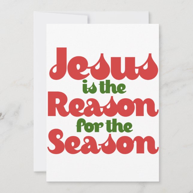 Invitación Jesús es la razón de la temporada (Anverso)