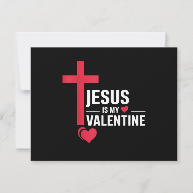 Invitación Jesús es mi San Valentín (Anverso)