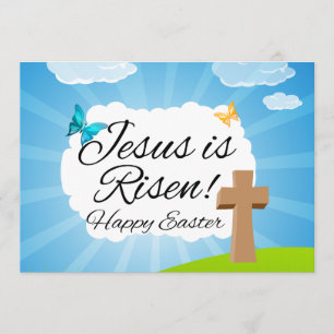 Invitación Jesús es Risen, Pascua Cristiana