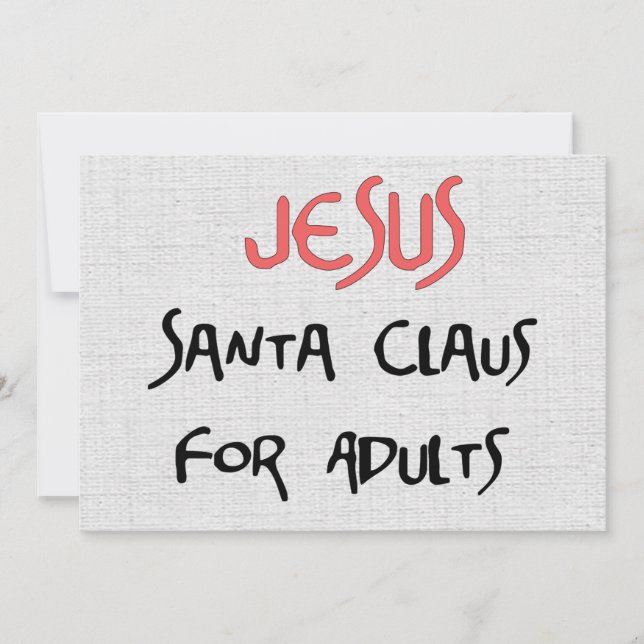Invitación Jesús es Santa para los adultos (Anverso)