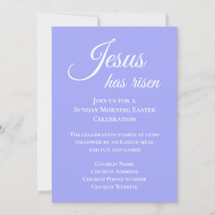 Invitación Jesús Ha Resucitado Comida Cristiana de Pascua en 