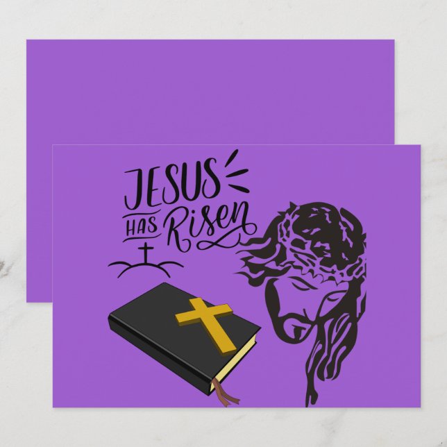 Invitación Jesus is Risen (Anverso / Reverso)