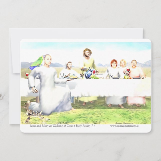 Invitación Jesús y María en las Bodas de Caná (Anverso)