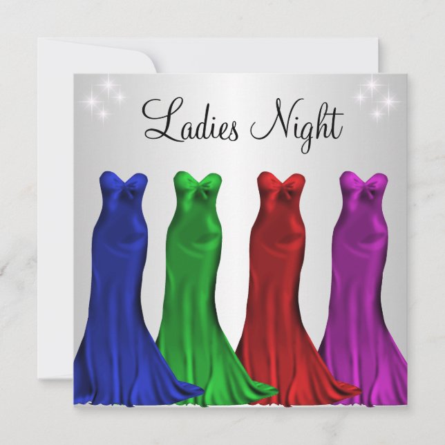 Invitación Jewel formal de las damas Noche Silver (Anverso)