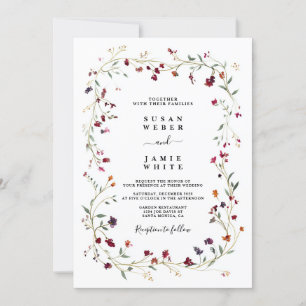 Invitación Jewel Toned Wreath Boda