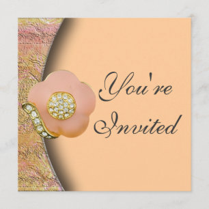 Invitación Jeweled del fiesta de la flor del