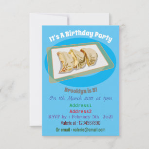 Invitación Jiaozi / ilustracion personalizado chino de bolas