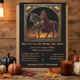 Invitación Jinete sin Cabeza Sleepy Hollow Atrévete a Cruzar