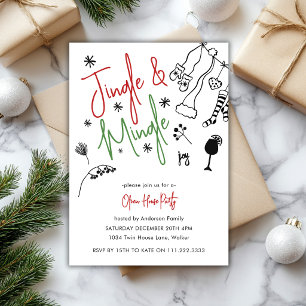 Invitación Jingle And Mingle Festivo Doddle Fiesta De Navidad