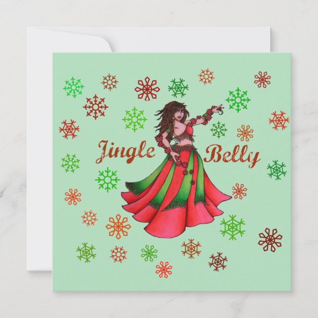 Invitación Jingle Belly Dancer (Anverso)