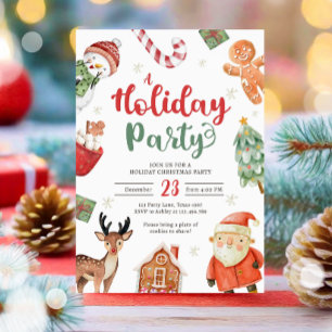 Invitación Jingle de feriado navideño y Navidades de música c