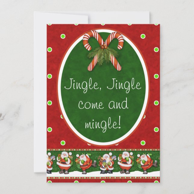 Invitación ¡Jingle, jingle entre y se mezcla!Fiesta Navidades (Anverso)