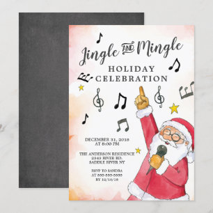 Invitación Jingle Mingle cantando en Santa Holiday Party
