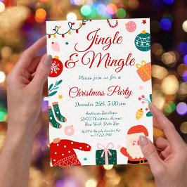 Invitación Jingle & Mingle Christmas Party