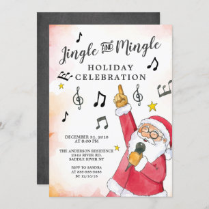 Invitación Jingle que canta fiesta navideña