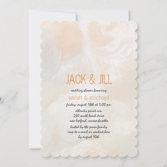 Invitación Jingle relata con la ducha moderna Jack y Jill Wed (Anverso)