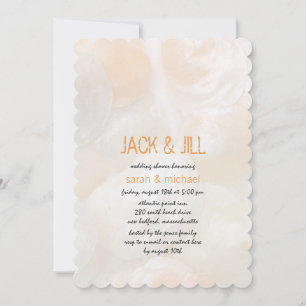 Invitación Jingle relata con la ducha moderna Jack y Jill Wed