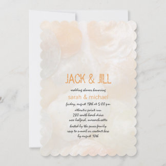 Invitación Jingle relata con la ducha moderna Jack y Jill Wed