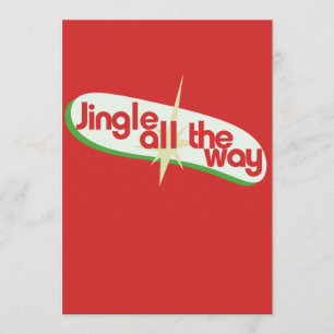 Invitación Jingle todo el camino de las navidades retro