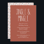 Invitación Jingle y mingle de los Navidades Red Boho Polka Do<br><div class="desc">Esta combinación de Navidades rojos de polka dot y polgle es perfecta para su moderna fiesta de vacaciones de estilo bohemia inspirada en una casa de campo. El clásico estilo rústico pero delicado le da un aspecto de época muy seductor, al mismo tiempo que lo mantiene tierno y sencillo. Los...</div>