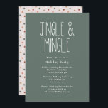 Invitación Jingle y mingle del Green Boho Polka Dot Navidades<br><div class="desc">Esta combinación de Navidades de boho polka dot y verdes es perfecta para su moderna fiesta de vacaciones de estilo bohemia inspirada en una casa de campo. El clásico estilo rústico pero delicado le da un aspecto de época muy seductor, al mismo tiempo que lo mantiene tierno y sencillo. Los...</div>