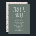 Invitación Jingle y mingle del Green Boho Polka Dot Navidades<br><div class="desc">Esta combinación de Navidades de boho polka dot y verdes es perfecta para su moderna fiesta de vacaciones de estilo bohemia inspirada en una casa de campo. El clásico estilo rústico pero delicado le da un aspecto de época muy seductor, al mismo tiempo que lo mantiene tierno y sencillo. Los...</div>