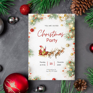 Invitación Jingle y mingle editable de los Navidades Neutrale