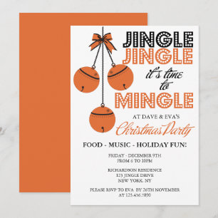 Invitación Jingle y Mingle Holiday/Navidades Fiesta