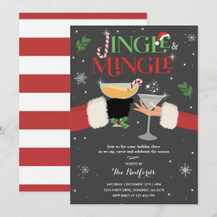 Invitación Jingle Y Mingle Invitan A Fiesta De Cócteles De Va