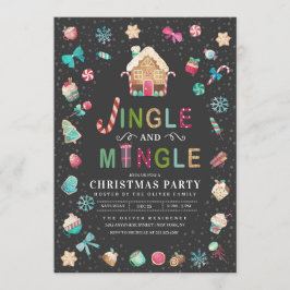 Invitación Jingle y Navidades mingle Fiesta Gingerbread