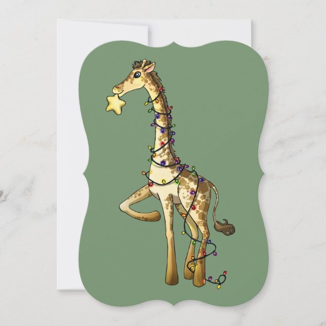 Invitación Jirafa Brillante (Anverso)