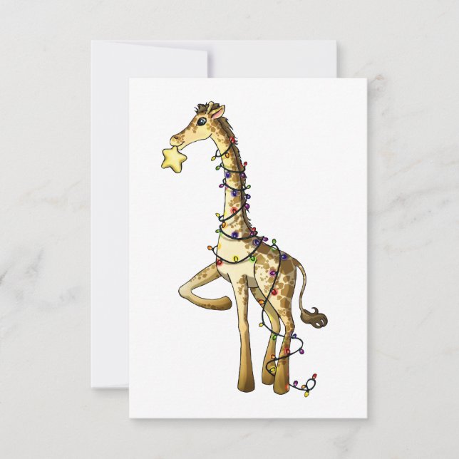 Invitación Jirafa Brillante (Anverso)